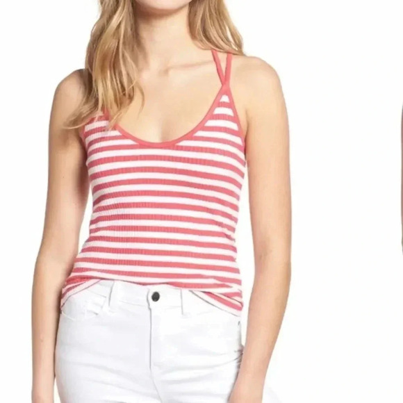 BP Striped Ribbed Strappy Tank - Picture 1 of 9